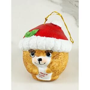 Jasco Christmas Bell Chimer Tree Ornament 2 1/2" Little Something 70s Santa Hat